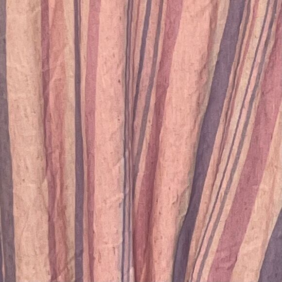 W5 Twist Front Top Pink Purple Blue White Striped Knit Scoop Neck Short Sleeve S - Picture 5 of 6